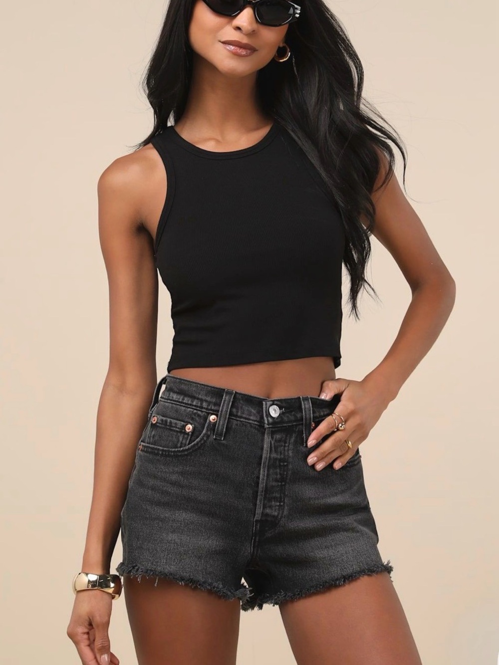 Black Levi’s 501 Shorts